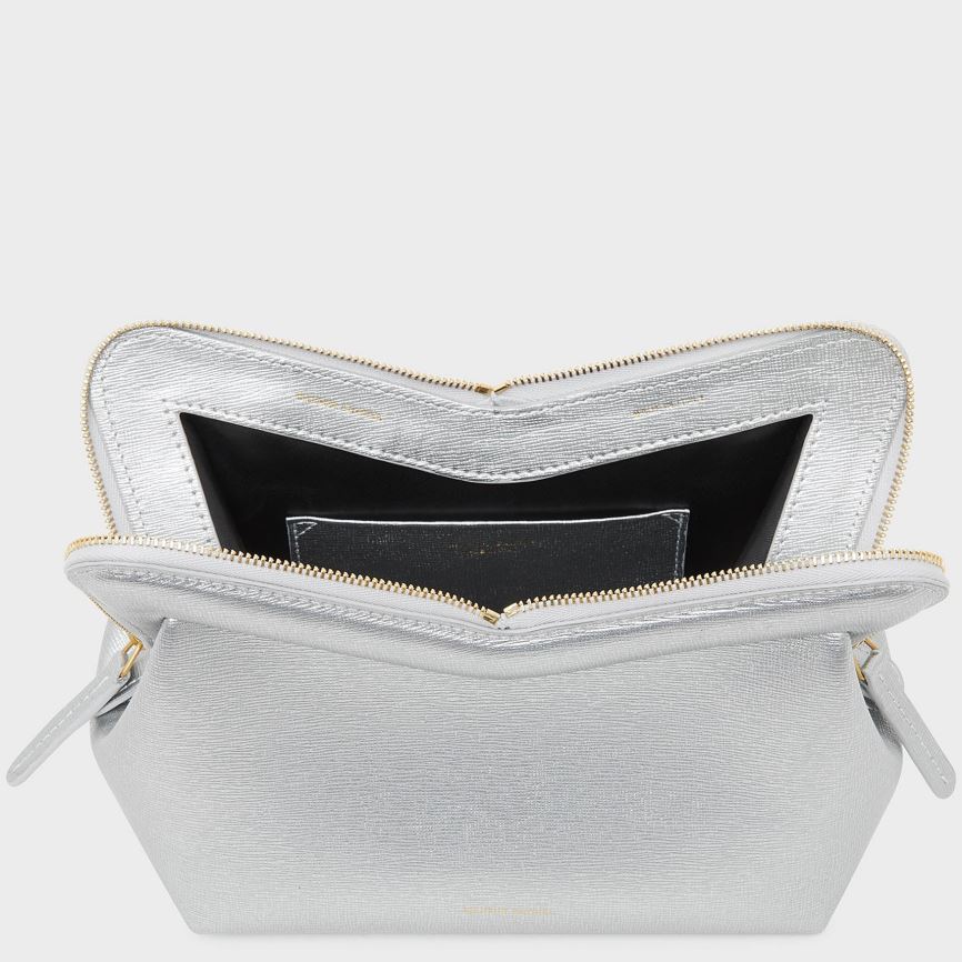 Women's Mansur Gavriel Mini M Frame Crossbody Bags Silver | AU 890MRI